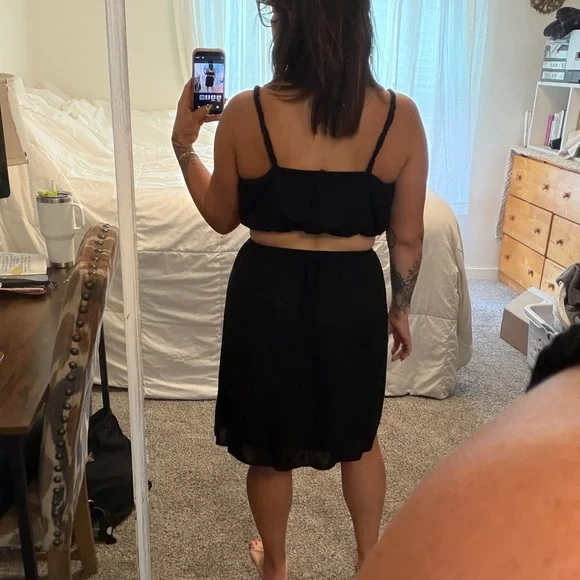 Aakaa Black Cutout Ring Detail Mini Dress - Picture 3 of 5